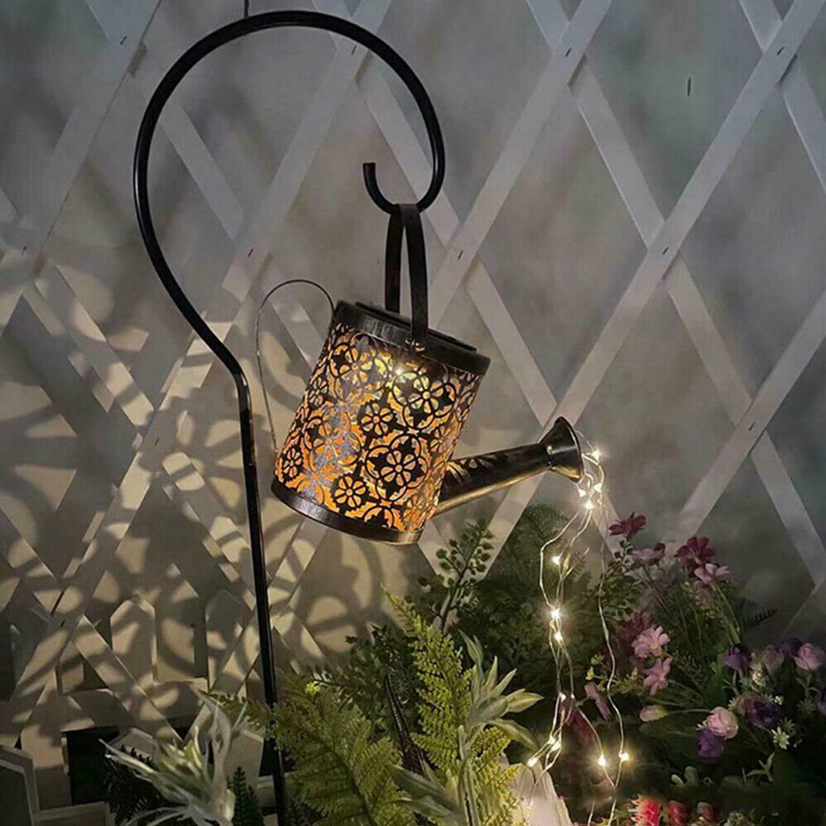Solar Fairy Watering Can Light
