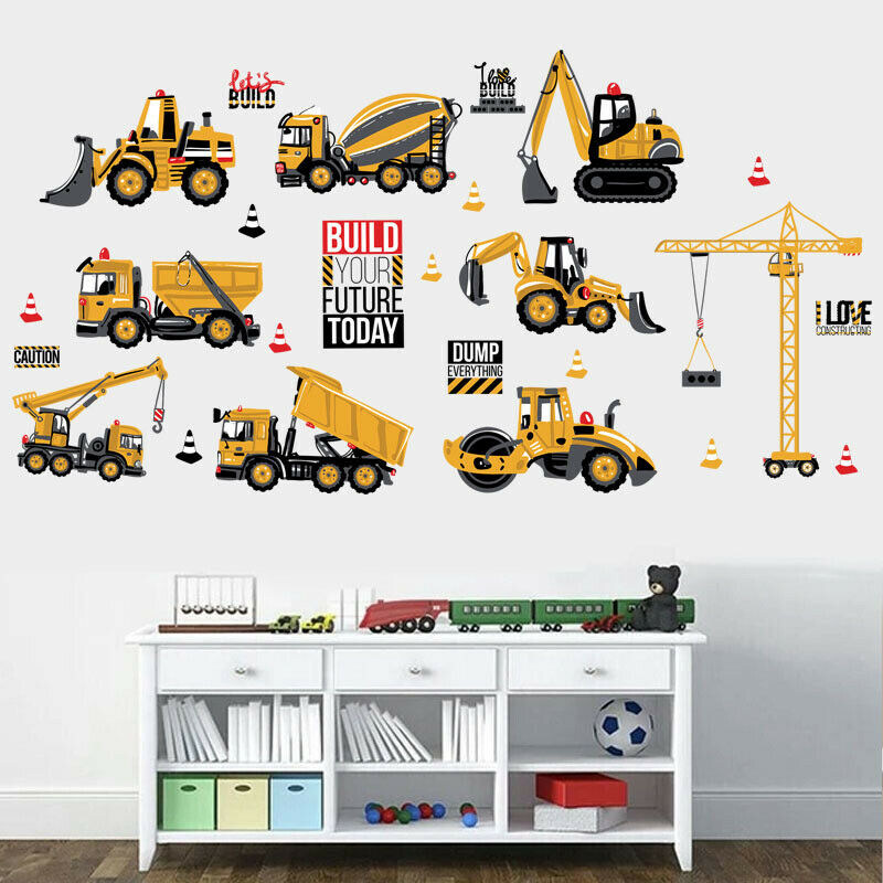 Construction Sticker Wall Stickers: Construction Vehicles Decal – My House My Home