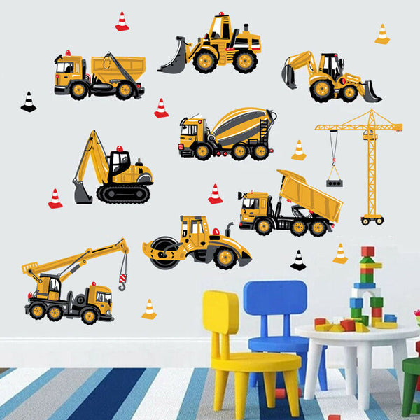 Wall Stickers: Construction Vehicles Decal