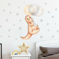 Wall Stickers: Dinosaur & Silver Stars Decal