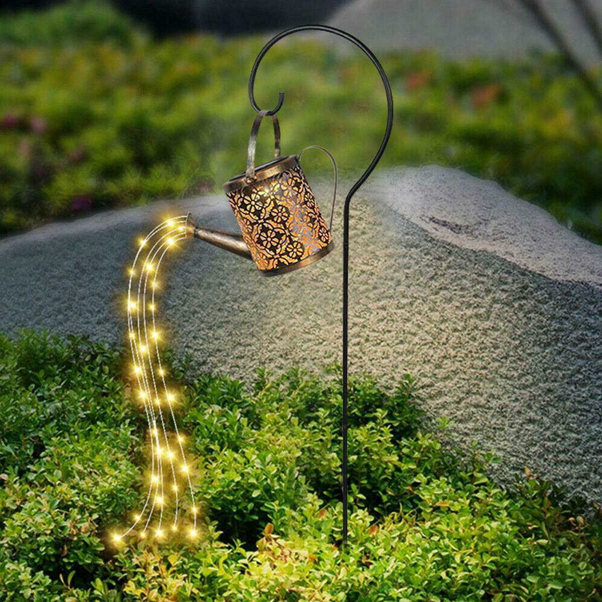 Solar Fairy Watering Can Light