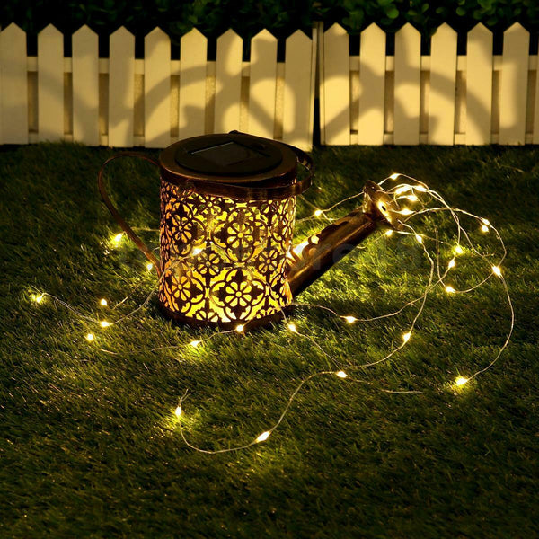 Solar Fairy Watering Can Light