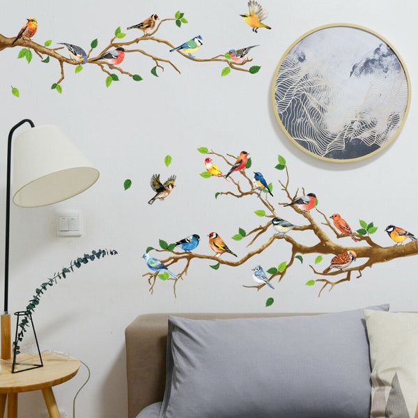 Wall Stickers: Birds on Tree Branches Decal